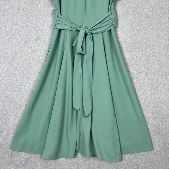 Gal Meets Glam Mint Green Seraphina Crisscross Bodice Midi Dress Size 12 Petite - Picture 7 of 11